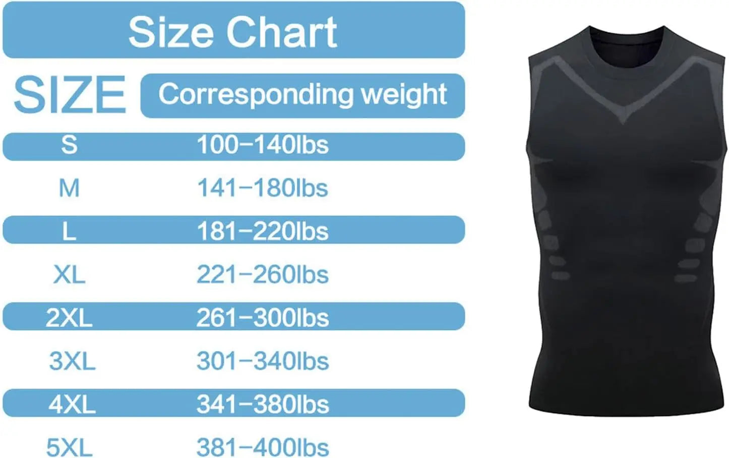 Summer Men Shapewear Ionic Shaping Vest Sleeveless Shirt Tight Compression Shirts Tank Top Body Shaper Breathable Ice Silk Vest