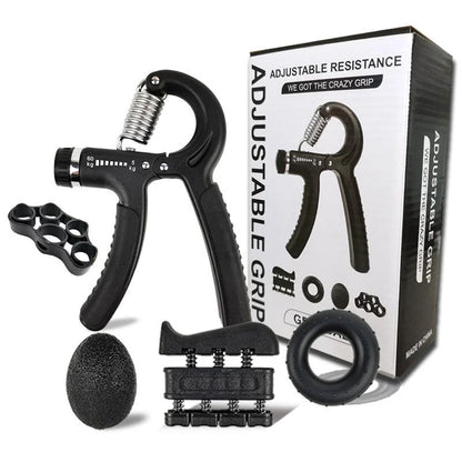 Wholesale Professional Adjustable Workout Custom Color and Logo Set of 5 Adjustable Silicone Hand Grip Strength Trainer