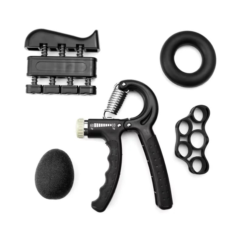 Wholesale Professional Adjustable Workout Custom Color and Logo Set of 5 Adjustable Silicone Hand Grip Strength Trainer